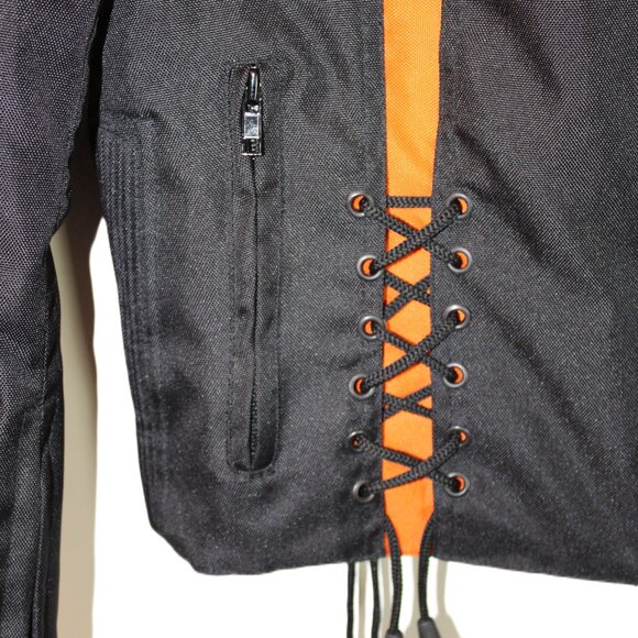 Nexgen Womens MotorCycle Jacket Black Orange Size M 100% Waterproof - Picture 5 of 15